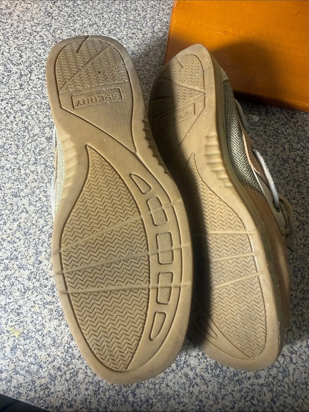 Sperry Two-Tone Brown and Light Gray Boat Shoes